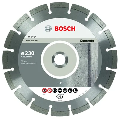 Produktbild von Bosch 1x Diamanttrennscheibe Standard for Concrete (für Beton, Porenbeton, Ø 230 x 22,23 x 2,3 x 10 mm, Zubehör für Winkelschleifer)