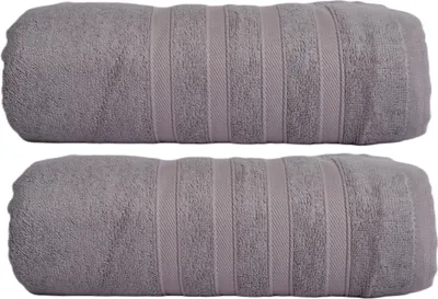Produktbild von 2er Set Saunatücher 70x200 cm Wellness Spa Baumwolle Weich Frottee Saugfähig, Farbe:anthrazit