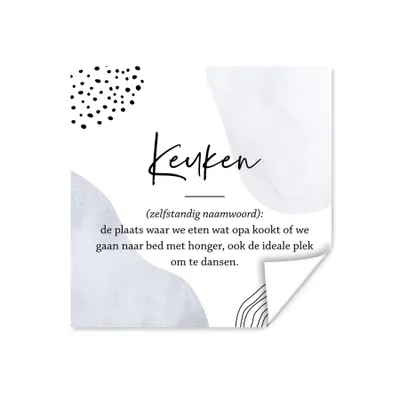 Produktbild von MuchoWow® Poster Küche - Großvater - Zitate - Wörterbuch - Definition Küche 100x100 cm - Babyzimmer