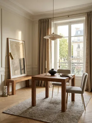 Produktbild von Esstisch MUMBAI Massivholz Sheesham 80 cm Esszimmer-Tisch Holztisch Design Küchentisch Landhaus-Stil dunkel-braun