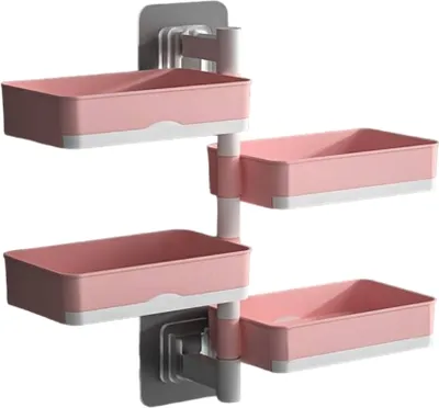 Produktbild von Seifenhalter für die Wandmontage 0-180° drehbar - TRIORACK Rosa