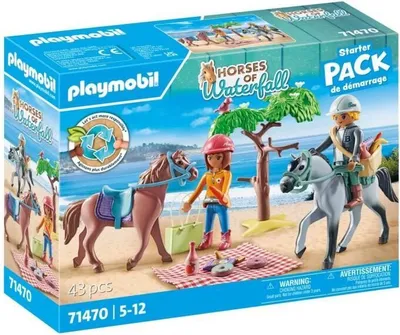 Produktbild von PLAYMOBIL Amélia und Ben mit Pferden Horses of Waterfall, 2 Figuren, 2 Pferde, Ab 4 Jahren, 71470