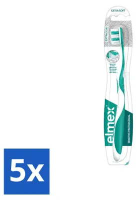 Produktbild von 5 x Elmex Sensitive Professional Zahnbürste - Extra Weich - Vorteilspackung - 5 Stücke