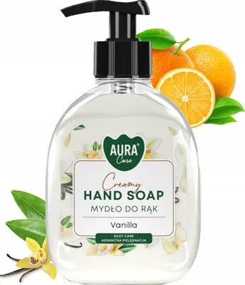 Produktbild von AURA Care Handseife Creme Vanille 300 ml mit Spender AHS-001-003