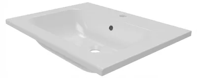 Zdjęcie produktu dla UMYWALKA NASZAFKOWA BIAŁA PROSTOKĄTNA BELLA 60 x 46 CM KONGLOMERAT ŻELKOT