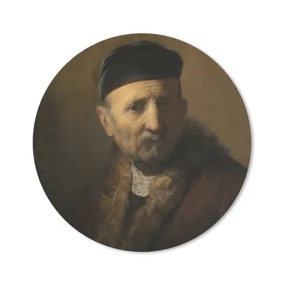 Produktbild von MuchoWow® Mauspad Mousepad Tronie eines alten Mannes - Rembrandt van Rijn 20x20 cm - Mousepads - Maus Mat - Pad - Mausunterlage - Schreibtischmatte