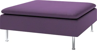 Produktbild von Dekoria Bezug für Söderhamn Fußhocker, violett, 93 x 93 x 40