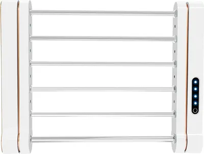Imagen del producto de Secador de toallas eléctrico AIORBER, con esterilización UV, inclinable 90°, pantalla táctil, temperatura de secado constante, para baño, 35x27x10 cm, blanco