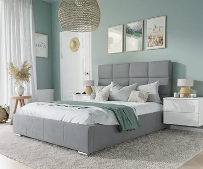 Produktbild von Doppelbett SARA mit hohem Kopfteil 160x200 Jasmine 90