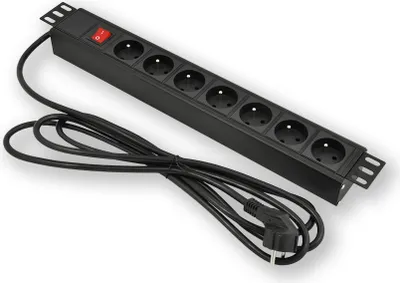 Zdjęcie produktu dla PD.0704.001 - 19" panel zasilania, 1U, 7 x 230 V
