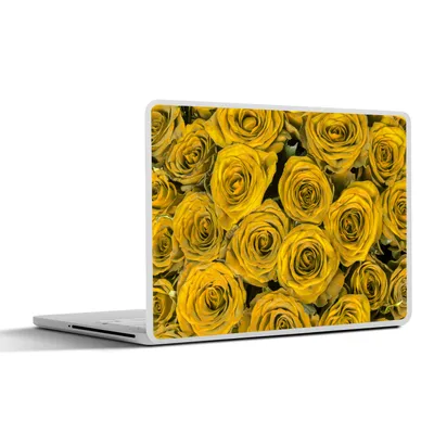 Produktbild von MuchoWow® Laptop Aufkleber Sticker Cover Rosen - Gelb - Blumenstrauß 30x22 cm - Laptop-Sticker