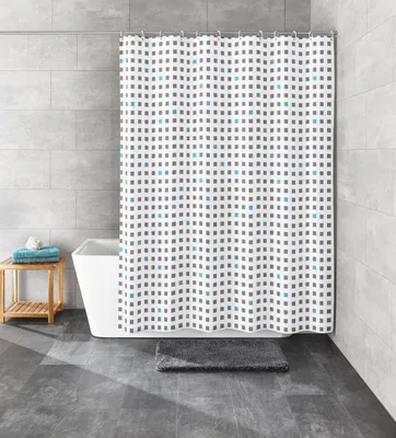 Immagine prodotto di Tenda da doccia in tessuto Kleine Wolke CASKET grigio 180 x 200 cm