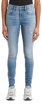 Image de G-Star, jean skinny pour femmes, modèle 3301, couleur bleu (bleu vintage délavé, modèle D05175-d760)