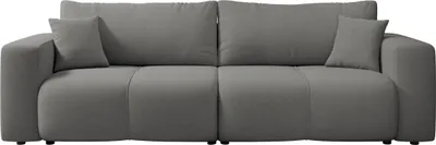 Produktbild von MIRJAN24 Sofa Furyn, Schlafsofa mit zwei Bettkästen und Schlaffunktion, Wellenfeder, zwei Dekorative Kissen (Farbe: Velo 635)