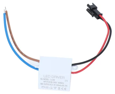 Produktbild von 500mA 1X3W LED-Treiber Netzteilanschluss Lampentransformator Eingang AC95-265V Ausgang 2-4VDC