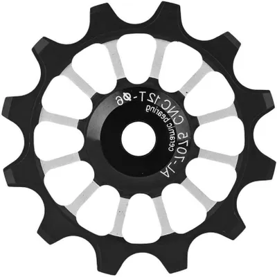 Productafbeelding van Achterwiel Fiets - Geleidewiel Tandwiel - Fiets Onderhoud - Keramische Lagers - 5 cm Diameter - Rood