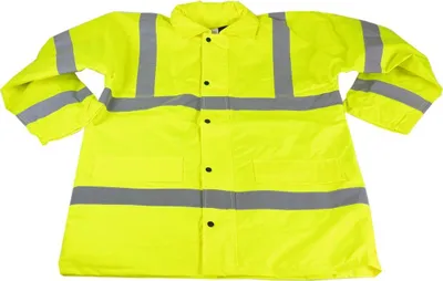 Produktbild von Jacke in Signalgelb Warnjacke mit Reißverschluss und Kapuze Größe L