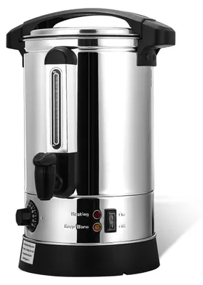 Image de Bettizia Chaudière à vin chaud en acier inoxydable électrique 8L 1500 watts avec robinet, thermostat et protection contre la surchauffe Distributeur de boissons chaudes