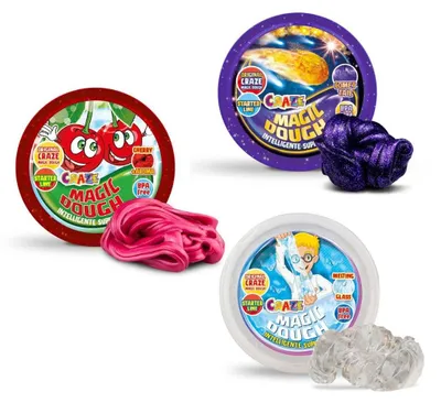 Produktbild von Craze Magic Dough 3er Bundle, intelligente Knete 3x15g, Modelliermasse für Kinder ab 3 Jahren