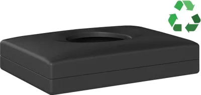 Image de ECOLORED Conteneur pour sachets hygiéniques, 13,5 x 9,5 x 3,2 cm, ABS, noir mat