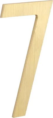 Imagen del producto de Número de casa, de latón macizo, 80 mm, para uso en exteriores