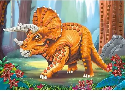 Produktbild von Besttoy - Glitzermosaik Bastelset - Triceratops