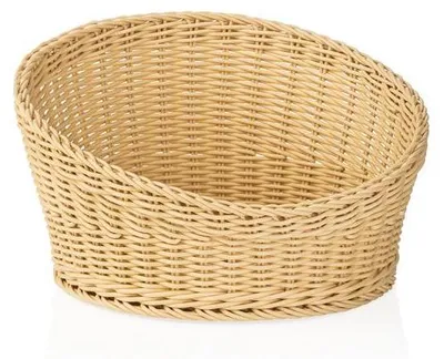 Immagine prodotto di Cestino da buffet rotondo per la ristorazione, color beige chiaro, ø 34,5 cm, in polipropilene