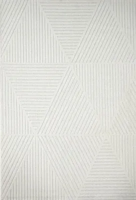 Produktbild von Unyqoos® Niedrigflor-Teppich Creme – skandinavisches Design, 100% Polypropylen,  , wetterbeständig, fußbodenheizungsgeeignet für Wohn- & Außenbereich
