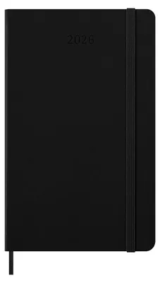Image de Agenda numérique Moleskine Smart Planner 2026, agenda hebdomadaire sur 12 mois, fermeture élastique, couleur noire, grand format 13 x 21 cm