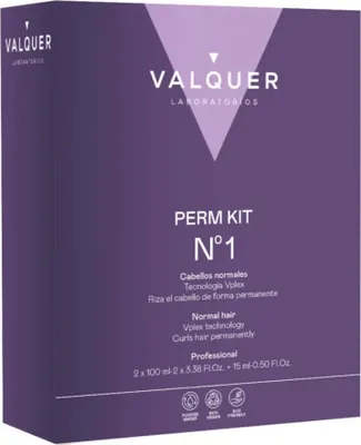 Obrázok produktu pre Sada na trvalú onduláciu vlasov Valquer Laboratorios, Perm kit N.1 Technical Normal, 2x100 ml + 15 ml