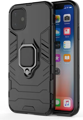 Produktbild von Stoßfest Soft-Handy-Gehäuse mit Ringbügel Anti-Kratz-Schutz für iPhone 14