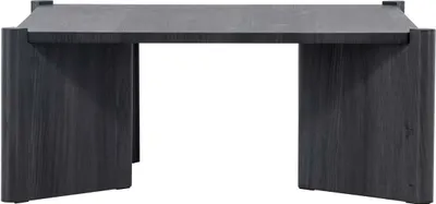 Zdjęcie produktu dla FURNLUX Stolik kawowy Rogaland Czarny 100cm / Hauptfarbe: Schwarz / Abmessungen: 100 x 100 x 40 cm