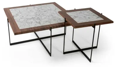 Image de Ensemble de salon comprenant une table basse et une table d'appoint au design moderne