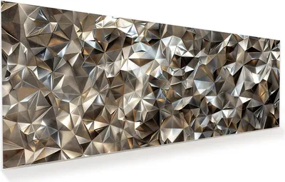 Produktbild von Glasbild 100x40cm in XXL für Wohnzimmer, Schlafzimmer Motiv Geometrisches Muster