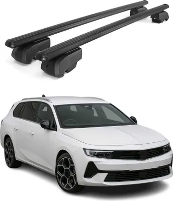 Obrázok produktu pre Priečne strešné nosiče pre Opel Astra Sports Tourer 2021–2023, čierne, s certifikátom ABE