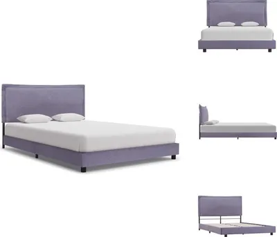 Produktbild von vidaXL Bettgestell Hellgrau Stoff 140x200 cm -  Betten & Bettgestelle