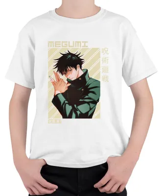 Obrázek produktu pro Megumi Fushiguro Jujutsu Kaisen Shikigami gloomy Otaku Gift Uni dětské tričko, bílá, 116