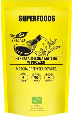 HERBATA ZIELONA MATCHA BIO 100 g - BIO PLANET SUPERFOODS