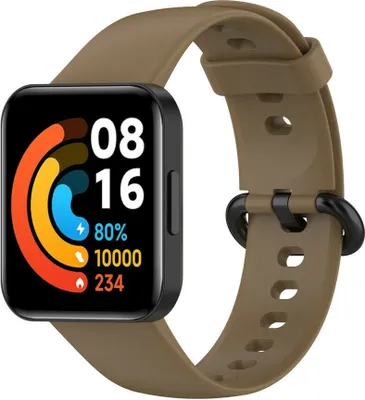 Produktbild von Strap-it Redmi Watch 2 (Lite) Silikonarmband (Kaffeebraun)