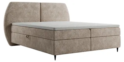 Produktbild von Boxspringbett Excellent Home Madryt 160x200 cm Stoff Toro 30 Beige Mit Topper