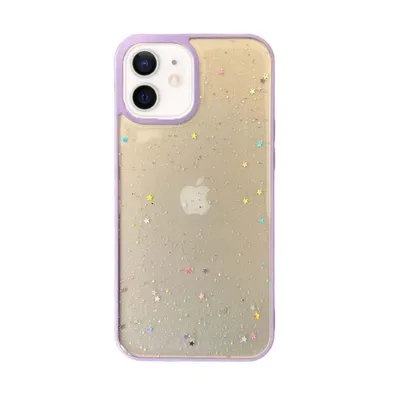 Immagine prodotto di Smartphonica Custodia per iPhone 11 in TPU trasparente con glitter - Viola
