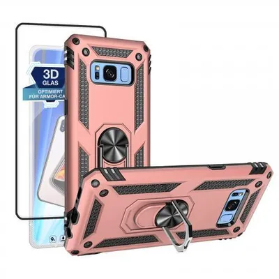 Produktbild von Armor Hülle für Samsung Galaxy S7 S8 S9 - Farbe: Rosegold + 9H Displayglas  - Modellkompatibilität: Für Samsung Galaxy S8