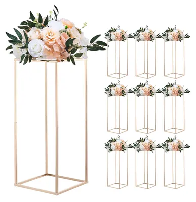 Produktbild von VEVOR Hochzeitsblumenständer 250x250x600mm, 10er-Pack Blumenhocker, Blumenstände