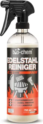 Produktbild von bio-chem Edelstahlreiniger - 750 ml - Pflegespray für Küche, Haushalt und Grill aus Edelstahl, Aluminium sowie Chrom - Edelstahl-Reiniger für strahlenden Glanz