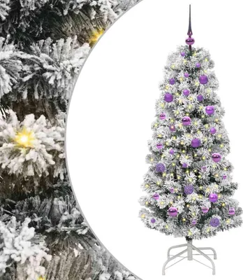 Obrázek produktu pro vidaXL Umělý skládací vánoční stromek zelený a bílý 150 cm