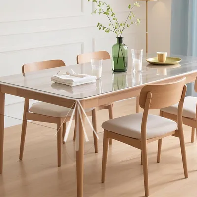 Immagine prodotto di Tovaglia trasparente, lavabile, in PVC, rettangolare, 80x140 cm