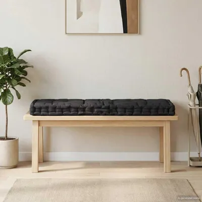 Produktbild von vidaXL Palettenkissen Baumwolle 120×40×7 cm Schwarz