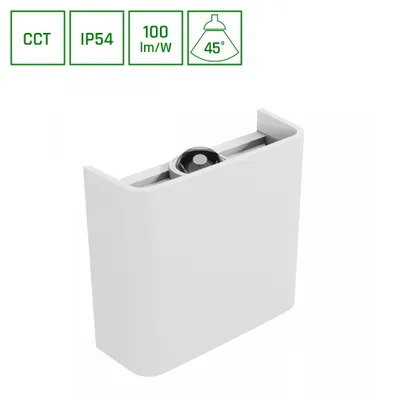 Productafbeelding van Spectrum LED buitenlamp wandlamp Lunarix 1, wit, IP54, 2W, 200lm, CCT 2700K/4000K/6500K, op/neerwaarts, 45°