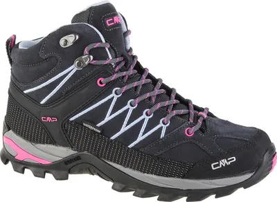 A single hiking boot is shown against a white background.
