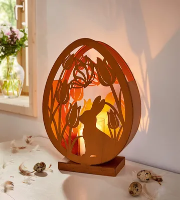 Produktbild von Frank - 229995 - Windlicht 'Osterwiese'